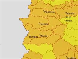 Avisos por calor en Extremadura