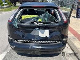 Herido grave el conductor de una moto tras una colisión en el polígono de Landaben en Pamplona.