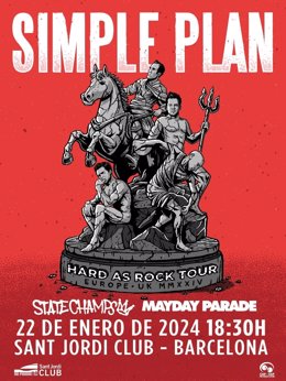 Cartell de presentació del concert de 'Simple Plan' a Barcelona.