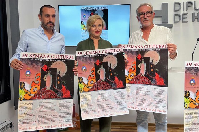 Presentación de la 39 Semana Cultural de San Juan del Puerto en la Diputación de Huelva.