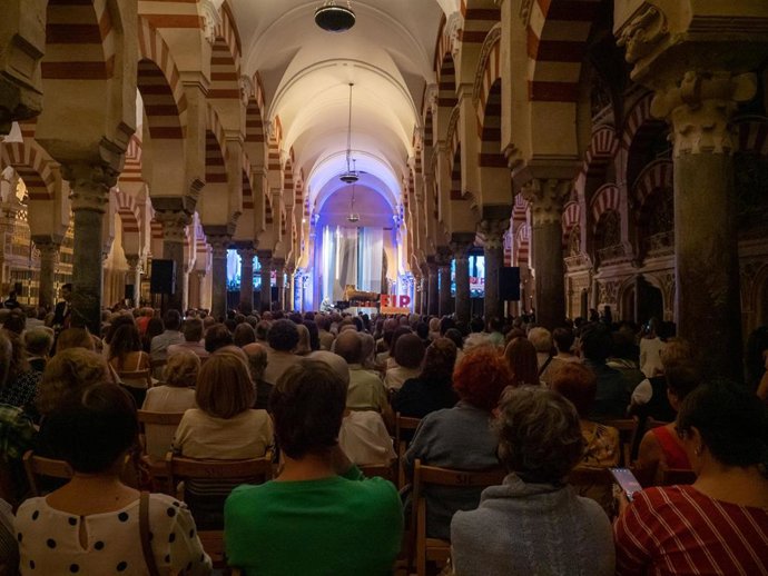 Archivo - Concierto del Festival Internacional de Piano Guadalquivir en la Mezquita-Catedral de Córdoba.