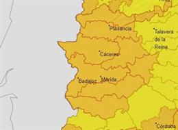 Avisos por calor en Extremadura