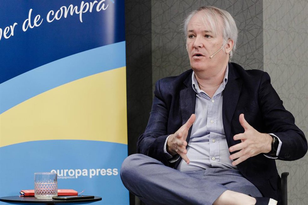 Archivo - El portavoz de OCU, Enrique García, interviene durante el encuentro informativo de Europa Press La importancia del Origen de España como driver de compra, en el Auditorio en Meeting Place, a 7 de julio de 2023, en Madrid (España).