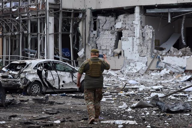 Soldado ucraniano en Zaporiyia.