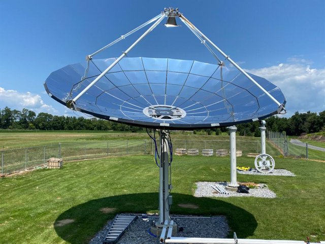 Improved design Solarflux FOCUS parabolic dish concentrator undergoing field trials