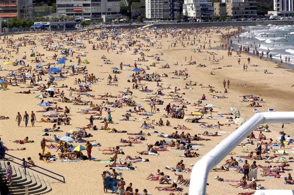 Playa de El Sardinero, en Santander.