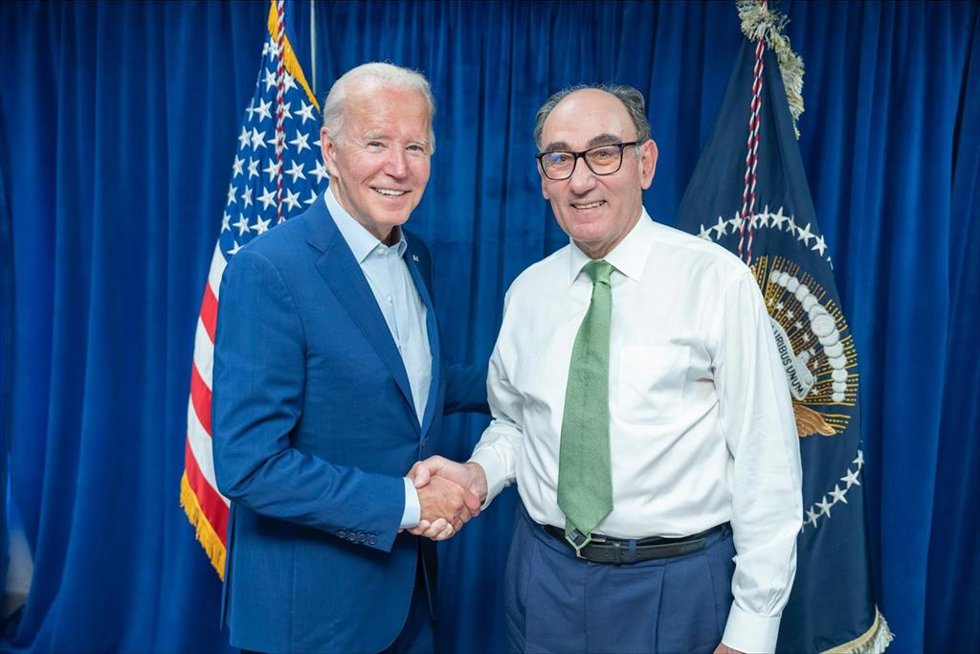 Archivo - El presidente de EEUU, Jose Biden, y el presidente de Iberdrola, Ignacio Galán