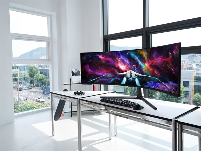 El nuevo monitor Odyssey Neo G9 de 57 pulgadas.