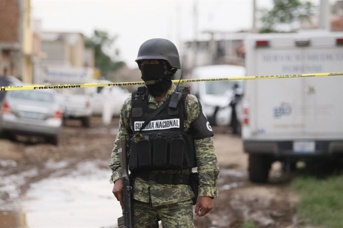 Archivo - Agente de la Guardia Nacional de México.