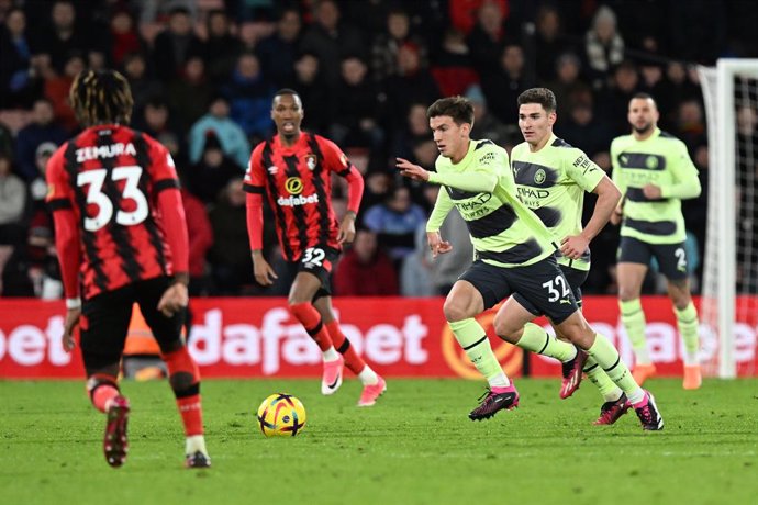 Archivo - Maximo Perrone (32) of Manchester City during the English championship Premier League football match between Bournemouth and Manchester City on 25 February 2023 at the Vitality Stadium in Bournemouth, England - Photo Graham Hunt / ProSportsImage