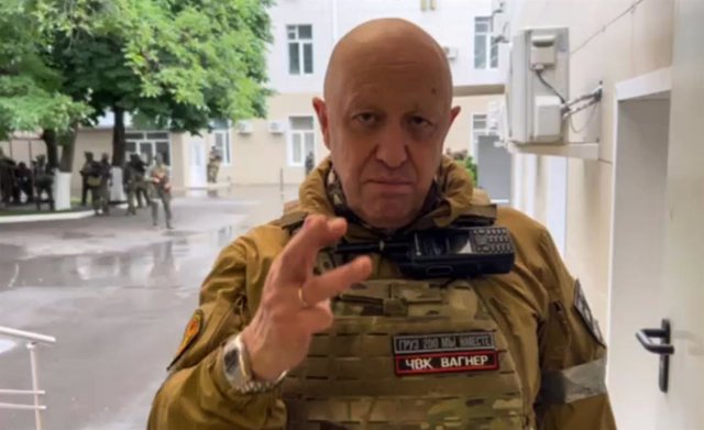 Archivo - FILED - 24 June 2023, Russia, Rostov-on-Don: A screen grab from a video released by Prigozhin Press Service, shows Wagner paramilitary boss Yevgeny Prigozhin, delivering a video speech in Rostov-on-Don. Photo: -/Prigozhin Press Service/dpa - ATT