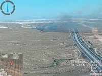 El incendio forestal en Almería obliga a cortar el carril derecho de la A-7 en el kilómetro 771