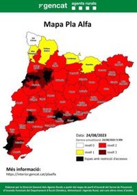38 comarcas catalanas tienen riesgo alto de incendio este jueves