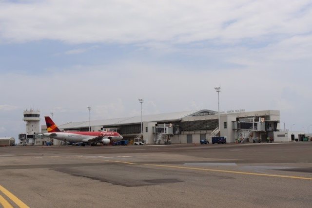 Vista general del aeropuerto de Santa Marta