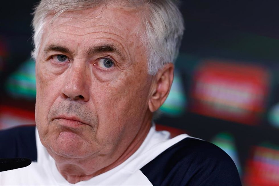 El entrenador del Real Madrid, Carlo Ancelotti, en rueda de prensa.