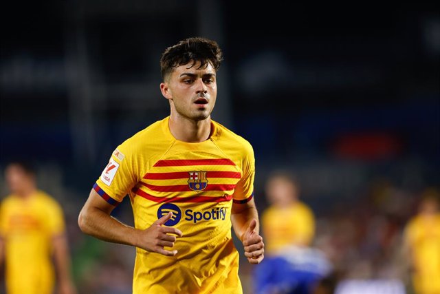 Pedri Gonzalez of FC Barcelona in action during the spanish league, La Liga EA Sports, football match played between Getafe CF and FC Barcelona at Coliseum Alfonso Perez stadium on August 13, 2023, in Getafe, Madrid, Spain.