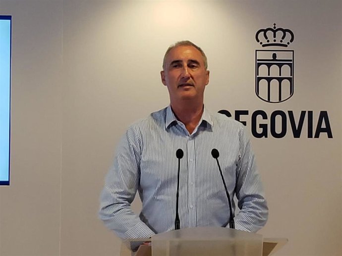 El alcalde de Segovia, José Mazarías, en rueda de prensa tras la Junta de Gobierno.