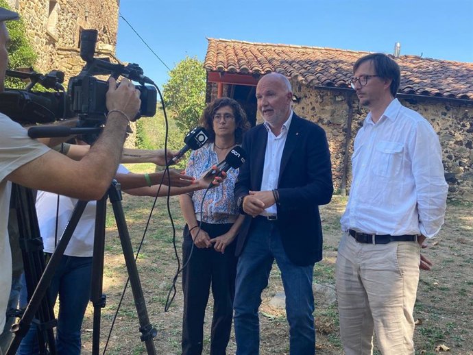 El conseller d'Acció Climtica, Alimentació i Agenda Rural, David Mascort, anuncia que el Govern crear un registre de finques per millorar el seu accés a subvencions