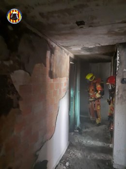 Incendio de una vivienda en Oliva (Valencia)