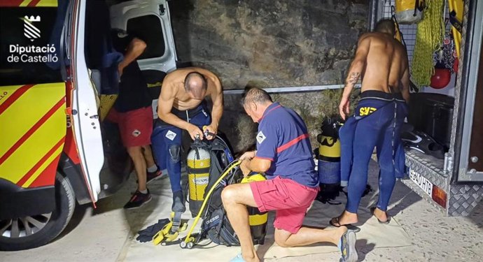 Dispositivo de rescate en el embalse de Ulldecona