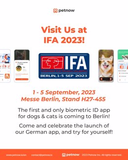 The Petnow app will make its debut at the upcoming IFA Berlin 2023 event.
