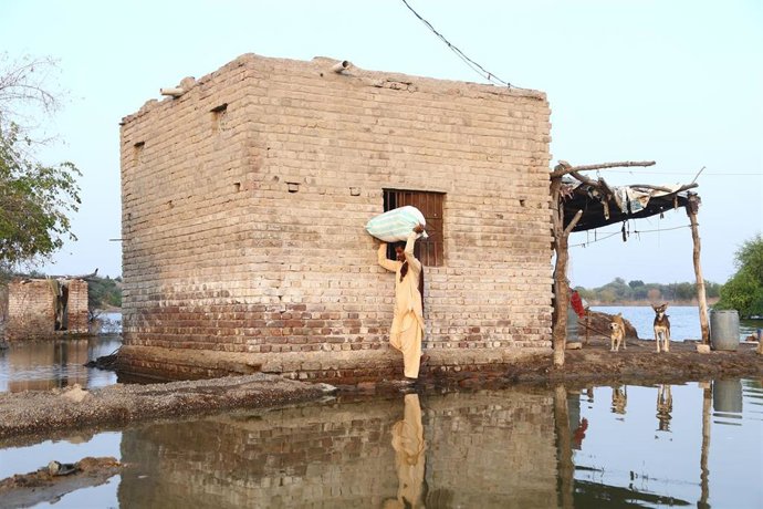 Archivo - Inundaciones en Pakistán en 2022