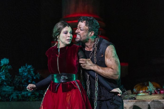 La actriz Belén Rueda actúa durante el 69 Festival Internacional de Teatro Clásico de Mérida, a 8 de agosto de 2023, en Mérida, Badajoz, Extremadura (España). 