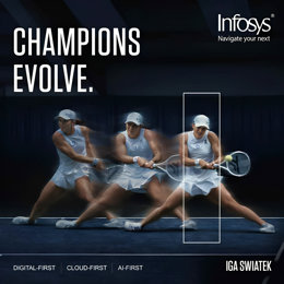 Infosys Welcomes Tennis World No.1 Iga Swiatek as Global Brand Ambassador to Promote Infosys Digital Innovation and Inspire Women Around the World (PRNewsfoto/Infosys)