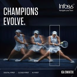 Infosys Welcomes Tennis World No.1 Iga Swiatek as Global Brand Ambassador to Promote Infosys’ Digital Innovation and Inspire Women Around the World (PRNewsfoto/Infosys)