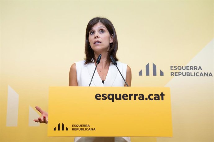 Archivo - La portavoz de Esquerra Republicana (ERC) en el Parlamento de Cataluña, Marta Vilalta, comparece en rueda de prensa para valorar los resultados tras las elecciones generales del 23J, a 24 de julio de 2023, en Barcelona, Cataluña (España). En l