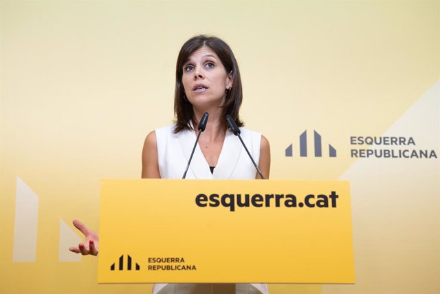 Archivo - Arxivo - La portaveu d'Esquerra Republicana (ERC) al Parlament de Catalunya, Marta Vilalta, compareix en roda de premsa per valorar els resultats després de les eleccions generals del 23J, a 24 de juliol de 2023, a Barcelona, Catalunya (Espanya)