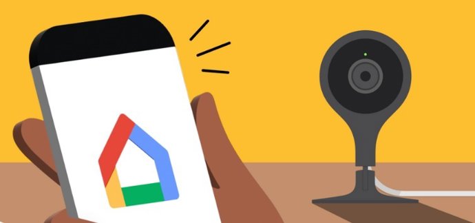 La cámara Nest de interior de primera generación en la app Home