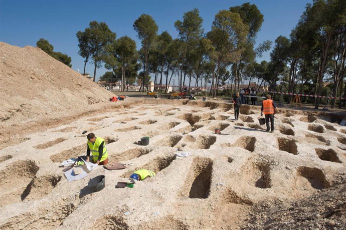 Excavación arqueológica en Navarra.