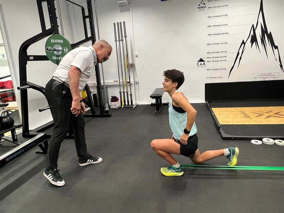 Entrenamiento de María Pérez, en imagen de archivo