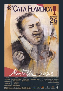 Cartel de la 48 Cata Flamenca que abre los actos de la LXVIII Fiesta de la Vendimia Montilla-Moriles.