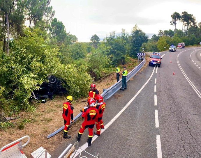 Accidente en el que falleció un joven en Ramirás, Ourense