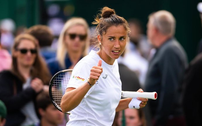 Archivo - Sara Sorribes celebra un triunfo.