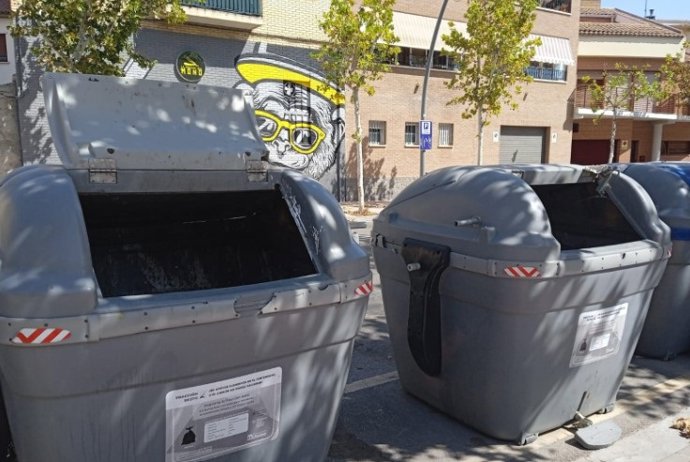 Contenedores de residuos.