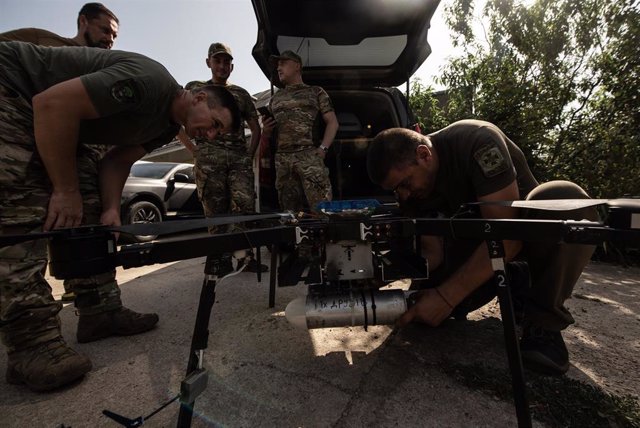 Archivo - Brigada ucraniana de drones de ataque