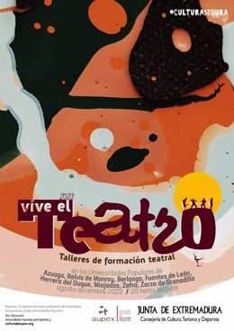 Cartel del programa 'Vive el teatro' en Extremadura