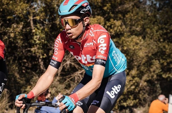 Andreas Lorentz Kron (Lotto Dstny), durant una etapa.