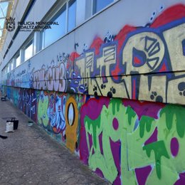 Pintadas en la A.D. San Juan.