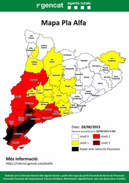 Imagen del mapa este lunes