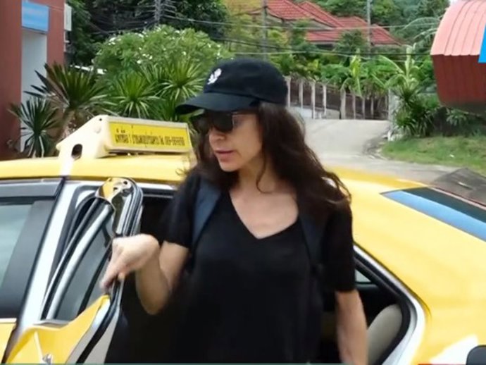 Silvia Bronchalo a su llegada este lunes a la cárcel de Koh Samui