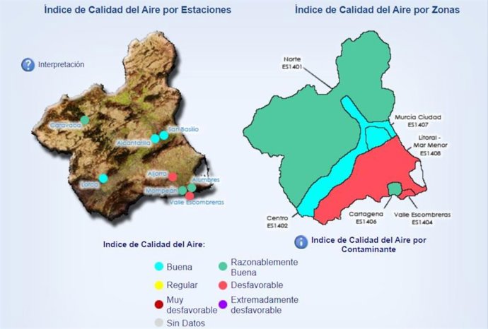 Índice De Calidad De Aire Por Zonas