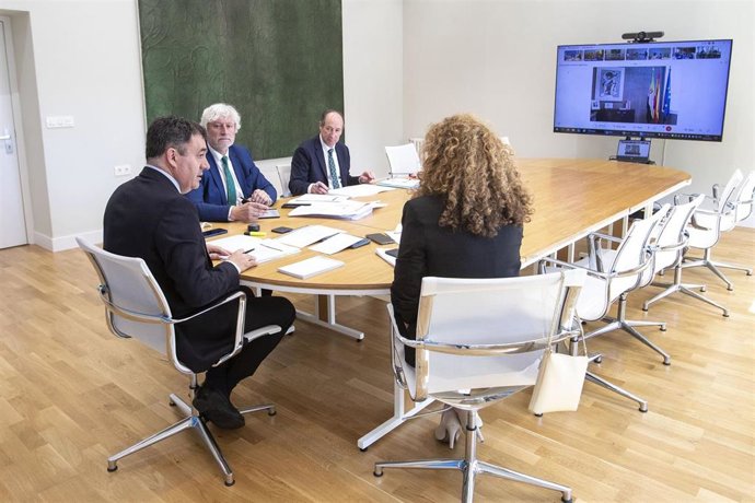 Archivo - O conselleiro de Cultura, Educación, FP e Universidades, Román Rodríguez, participa, de xeito telemático, na Conferencia Sectorial de Educación.