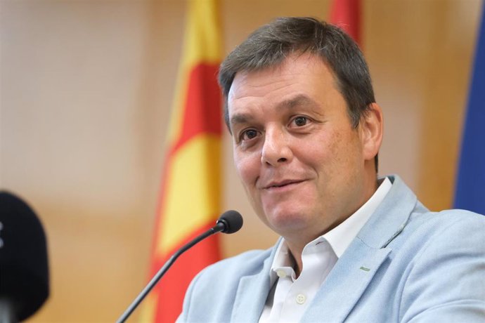 El president del Consell Superior d'Esports (CSD), Víctor Francs, en roda de premsa en la Subdelegació del Govern a Tarragona per explicar les mesures que adoptar el CSD en relació amb el 'cas Rubiales'.