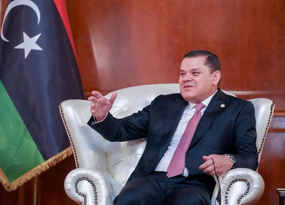 Archivo - El primer ministro de unidad de Libia, Abdul Hamid Dbeibé