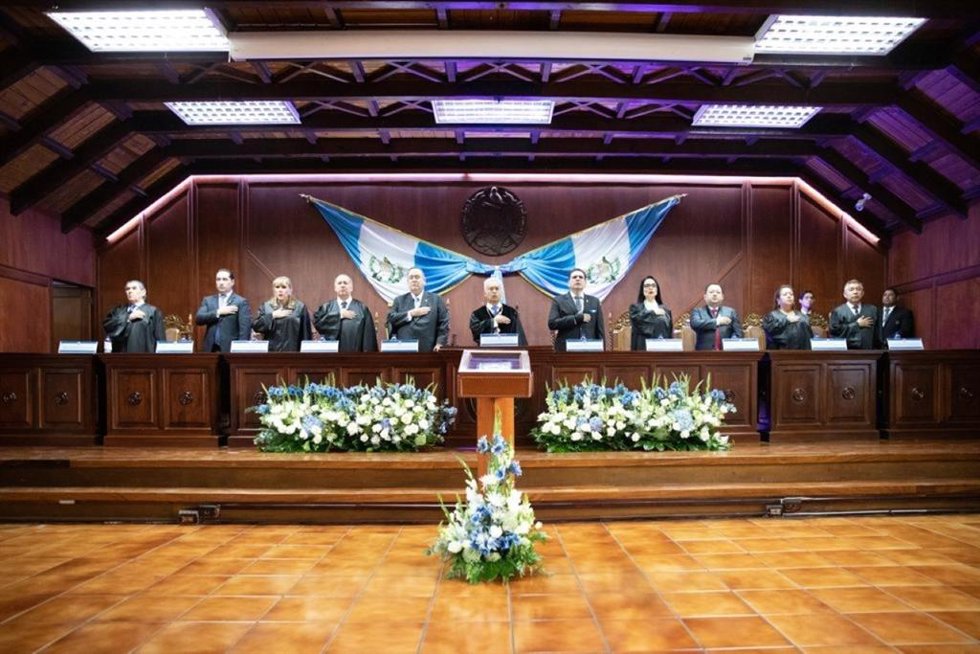 Un acto en la Corte de Constitucionalidad de Guatemala