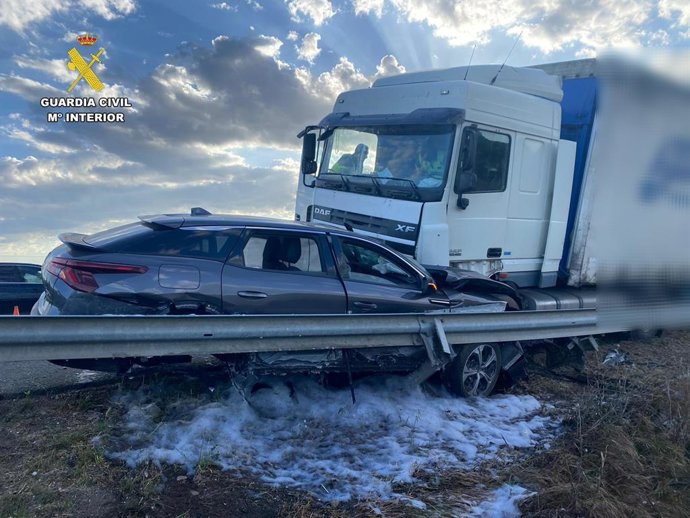 Investigado un camionero que provocó un accidente múltiple en la N-232 en Calahorra yendo drogado